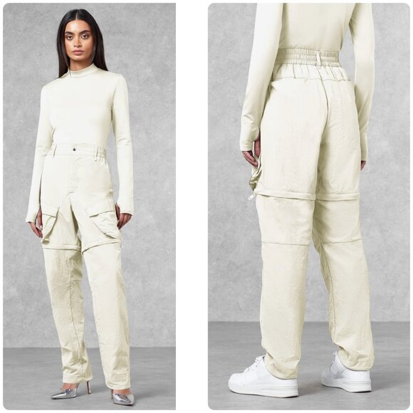 The Giving Movement Pants - The Giving Movement Detachable Cargo Pants Women XS-S White Off Gorpcore Outdoor